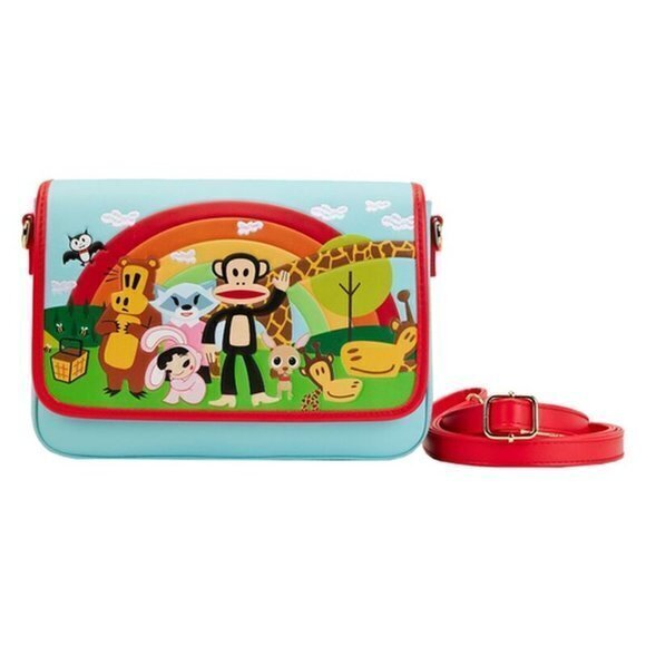 Loungefly Paul Frank‎ Rainbow Group Crossbody Bag - Picture 1 of 5